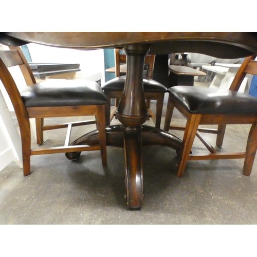 1487 - A Willis and Gambier walnut dining table and a set of four chairs