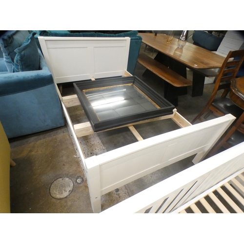 1489 - A white ¾ bed frame * this lot is subject to VAT