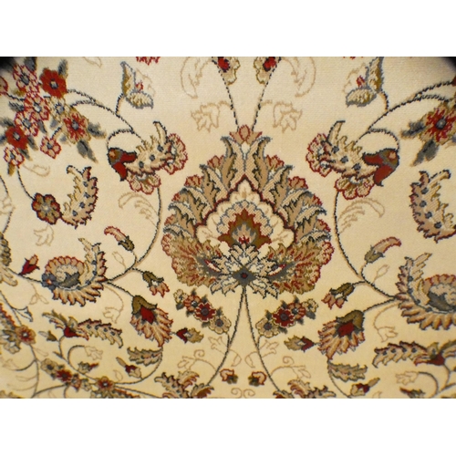 1544 - A large ivory ground full-pile cashmere carpet with all-over floral design (340cm x 240cm)