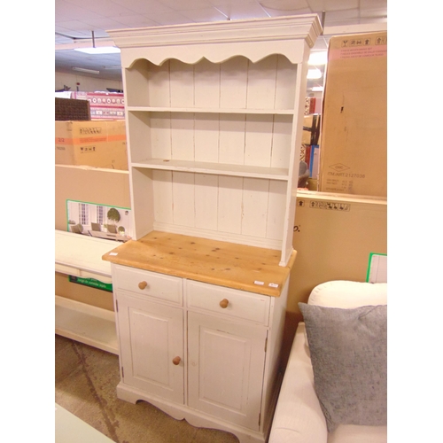 1574 - A painted pine kitchen dresser