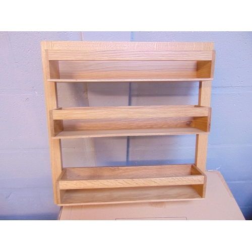 1644 - A set of two oak spice racks