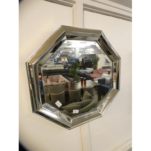 1365 - An octagonal framed mirror - damaged