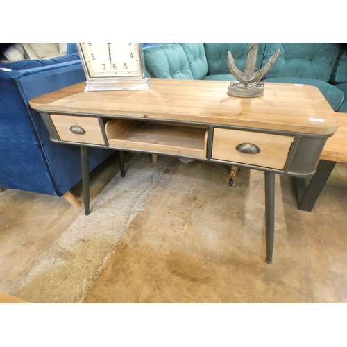 1452 - A wood and metal industrial style desk