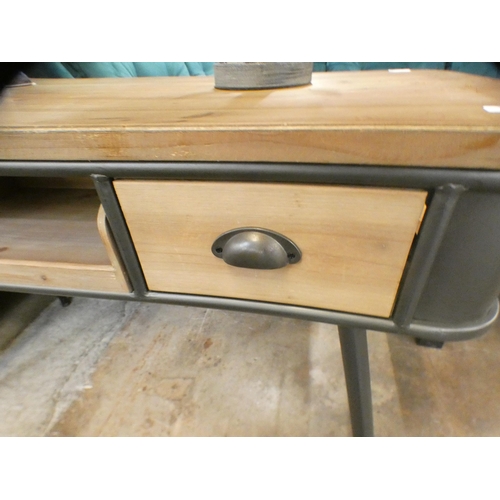 1452 - A wood and metal industrial style desk