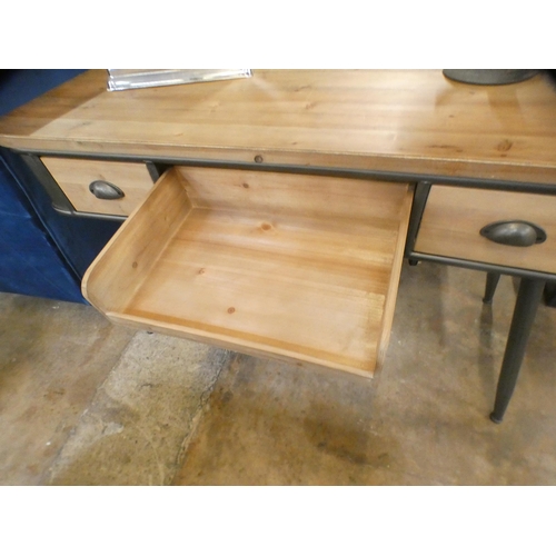 1452 - A wood and metal industrial style desk