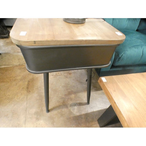 1452 - A wood and metal industrial style desk