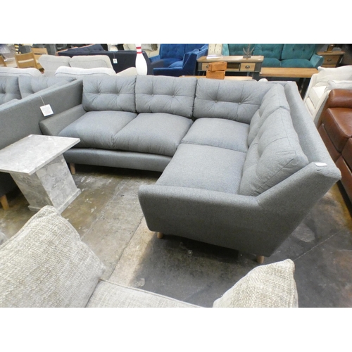 1461 - A grey upholstered corner sofa