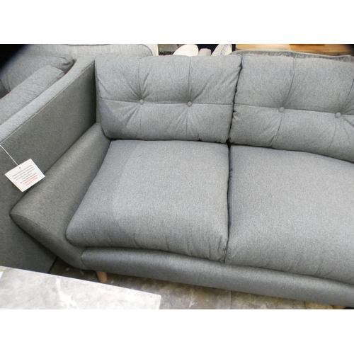 1461 - A grey upholstered corner sofa