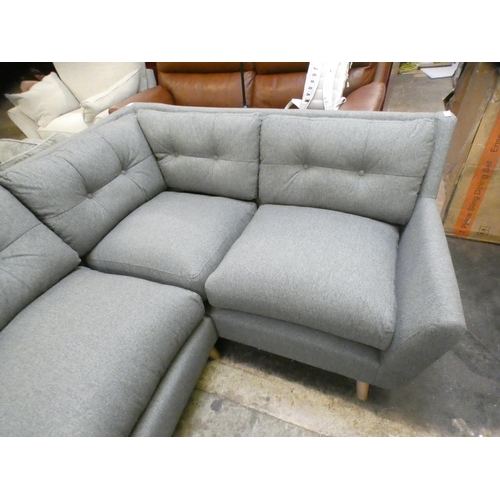 1461 - A grey upholstered corner sofa