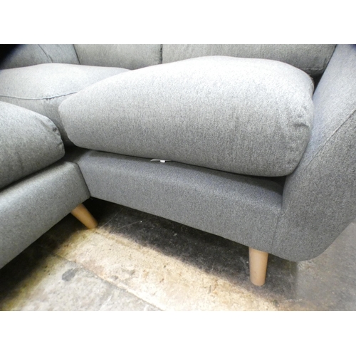 1461 - A grey upholstered corner sofa