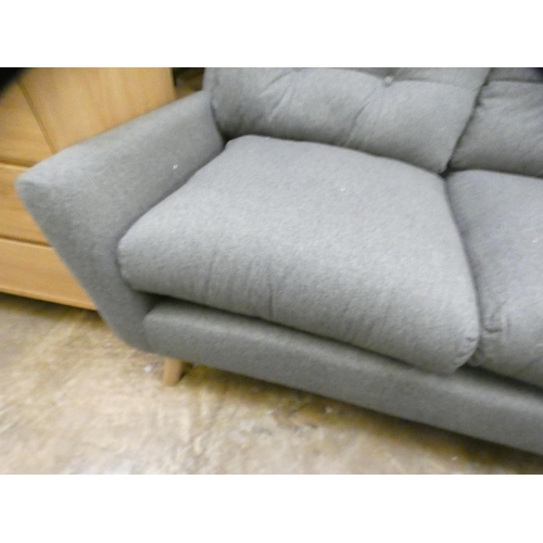 1462 - A grey upholstered corner sofa