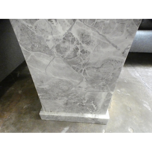 1463 - A grey marble effect lamp table