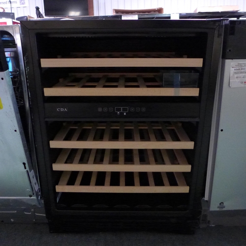 3220 - CDA Under Counter Wine Cooler - Damaged Door - (H820xW595xD570) - model no.:- FWC604BL, original RRP... 