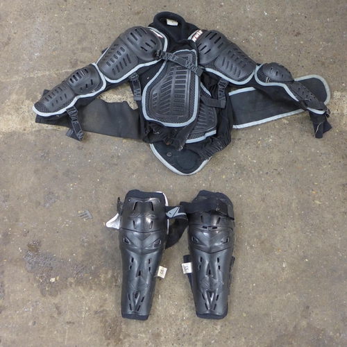 2335 - A box of motor cross clothing including-
Wulfsport Helmet S 550-560
UFO Spectra Helmet Gr 1400 +50 L... 