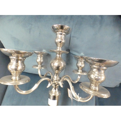 1397 - A Hill Interiors five arm candelabra