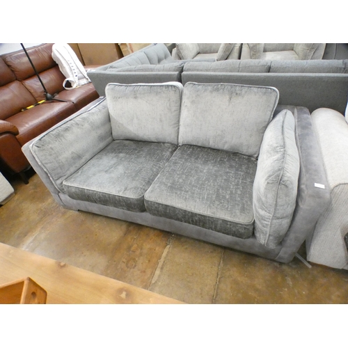 1451 - Two tone grey two seater sofa