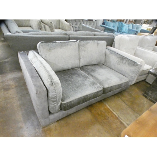 1451 - Two tone grey two seater sofa