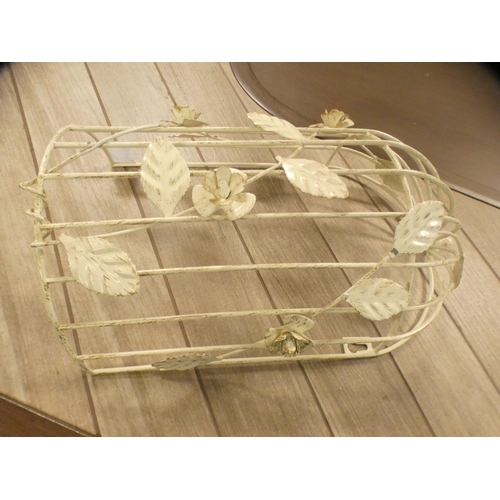 1619 - A set of three decorative cage wall planters