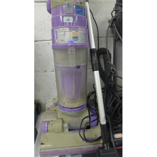 2203 - Assorted vacuum cleaners including Dyson dc04 VAX and bush