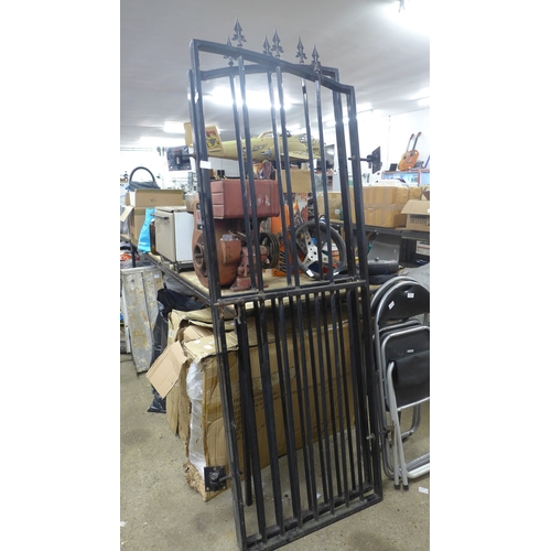 2303 - A set of approximately 5ft x 6.5ft wrought iron gates