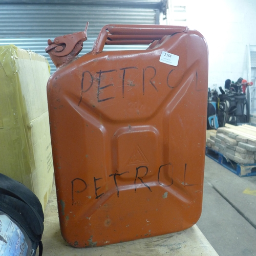 2364 - A red metal jerry can