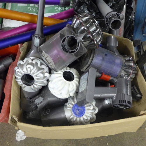 2367 - Two boxes of assorted Dyson vacuum parts