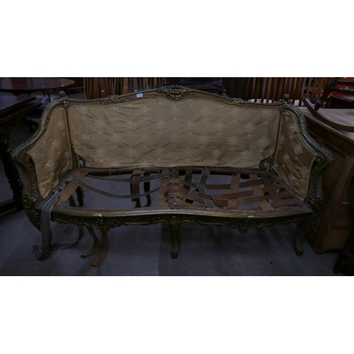 110 - A 19th Century French carved giltwood and gesso canape settee