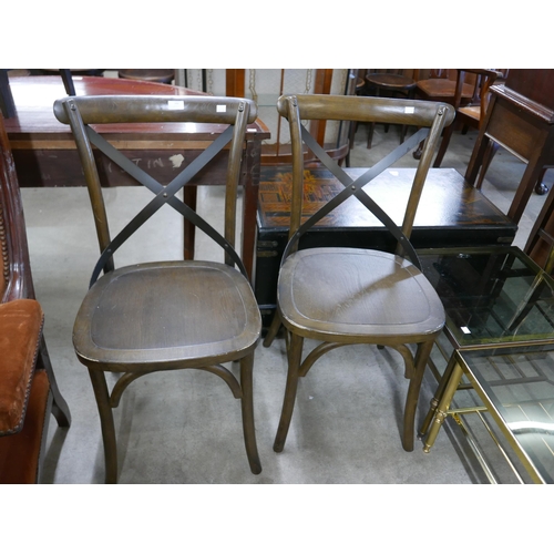 162 - A pair of beech bentwood chairs