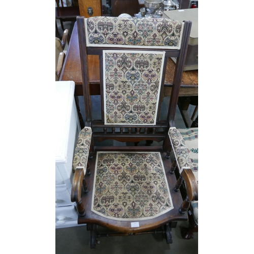 173 - A 19th Century American mahogany rocking chair