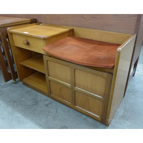 20 - A Nathan teak telephone seat