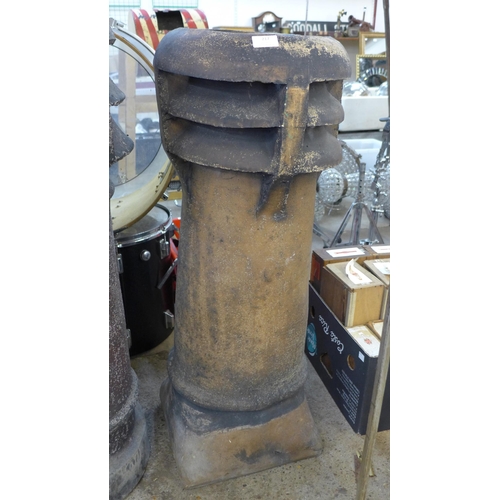 217 - A Victorian salt glazed terracotta chimney-pot