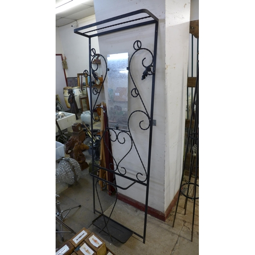 220 - A vintage wrought steel hallstand