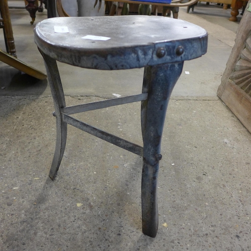 223 - An industrial steel stool