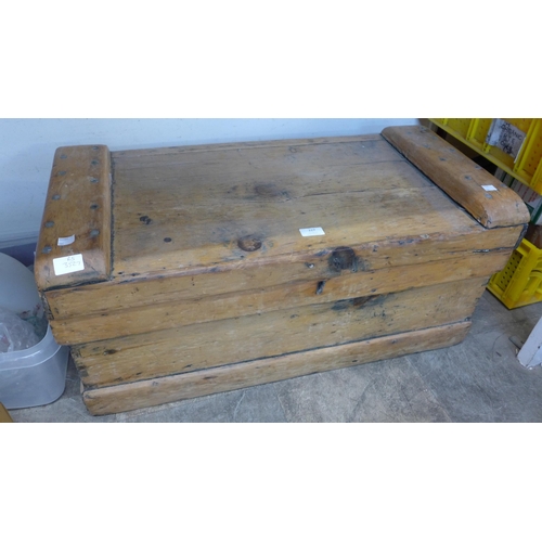 227 - A Victorian pine tool chest