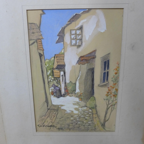 269 - Cornish School, two views of St. Ives, watercolours, both unframed