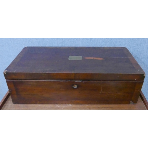 285 - A Victorian mahogany writing slope