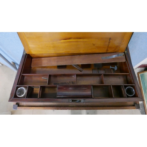 285 - A Victorian mahogany writing slope