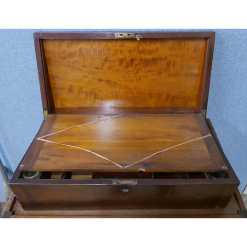 285 - A Victorian mahogany writing slope