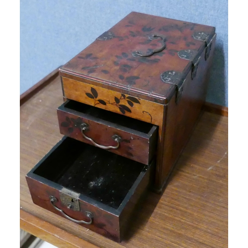 288 - A Japanese inlaid wooden table top kodansu cabinet