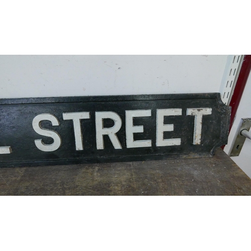 305 - A cast iron Goodall Street sign