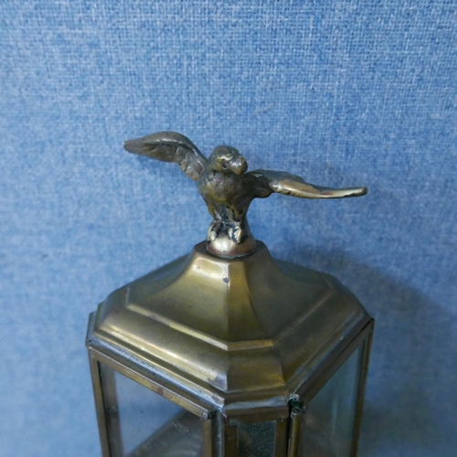 307 - A brass carriage lamp