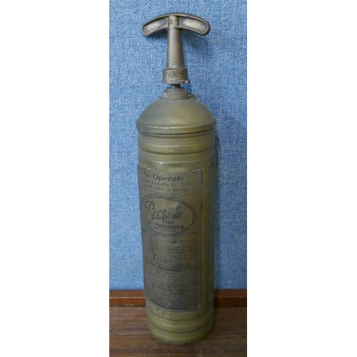 311 - A brass Pyrene fire extinguisher