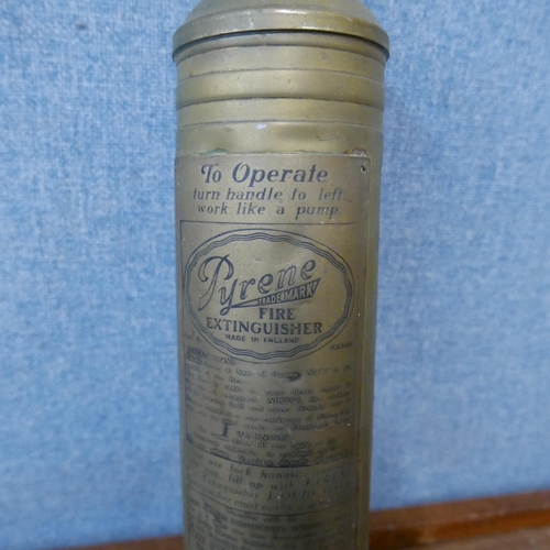 311 - A brass Pyrene fire extinguisher