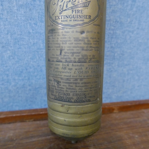 311 - A brass Pyrene fire extinguisher