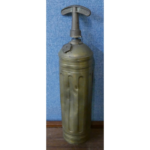 311 - A brass Pyrene fire extinguisher