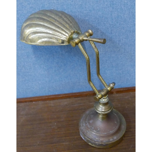 333 - A brass anglepoise desk lamp