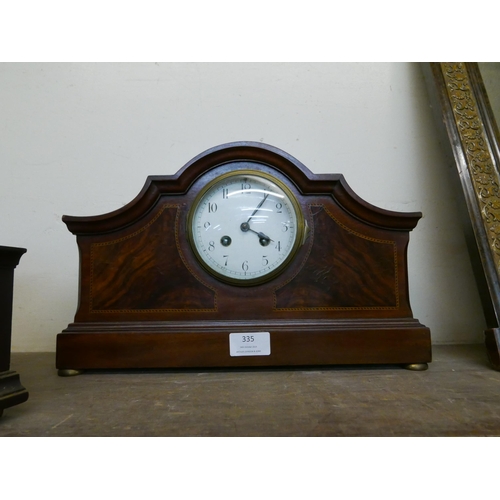 335 - Three early 20th Century inlaid mahogany mantel clocks