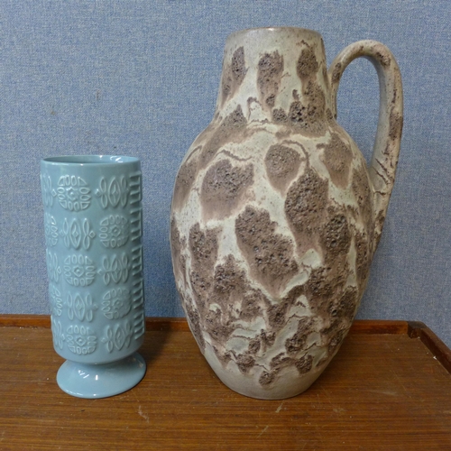 339 - A Scheurich Keramik ceramic fat lava jug and one other