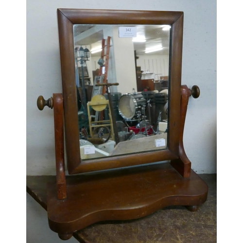 342 - A Victorian mahogany toilet mirror