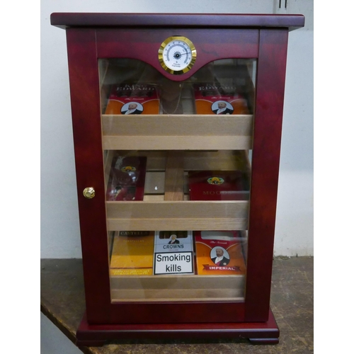 343A - A humidor cigar cabinet, with approx. forty-one cigars